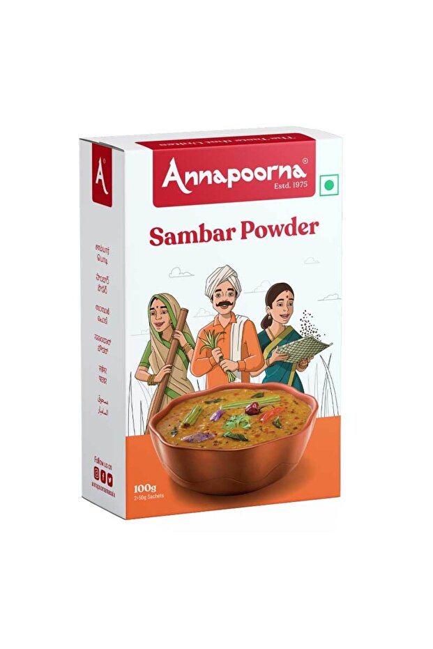 Annapoorna Traditional South Indian Sambar Spice Mix (100g)