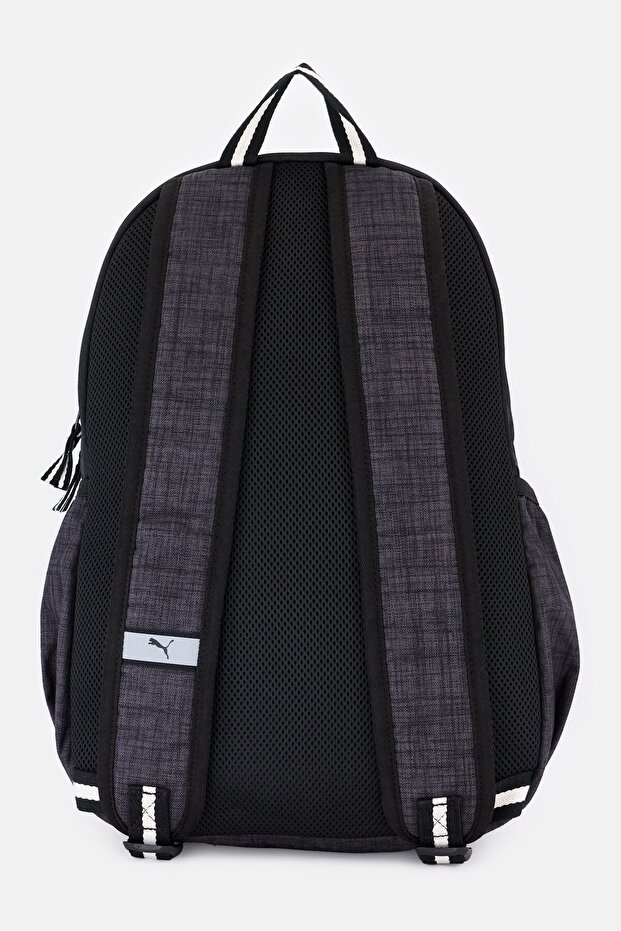 حقيبة ظهر رجالية بشعار ماركة، رمادي داكن - 2