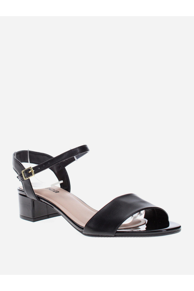 Open Toe Ankle Strap Block Heel Sandals