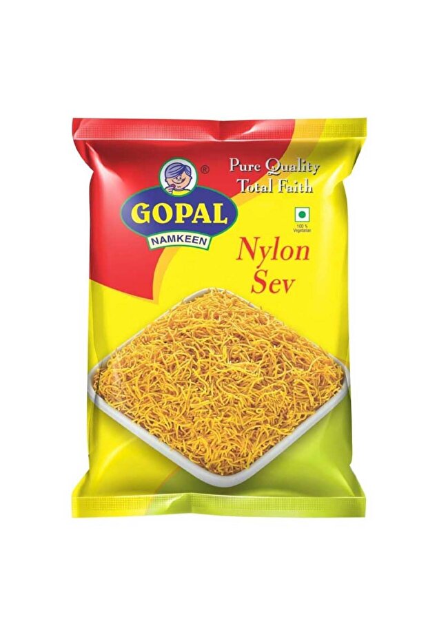 Fine Nylon Sev Crunchy Crispy Fried Gram Flour Drops (250g)