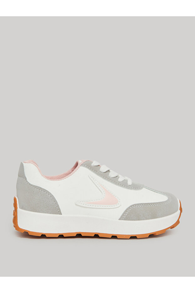 Girls Panelled Lace Up Sneakers