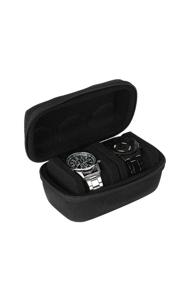 2 Grids Portable Watch Storage Box Travel Cases Watch Box EVA Storage Bag For Smartwatch Wristwatch