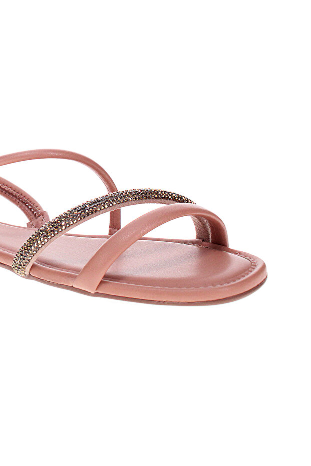 صندل مسطح مزين بمقدمة مفتوحة - 4