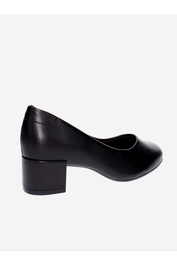 Solid Block Heel Shoes - 6
