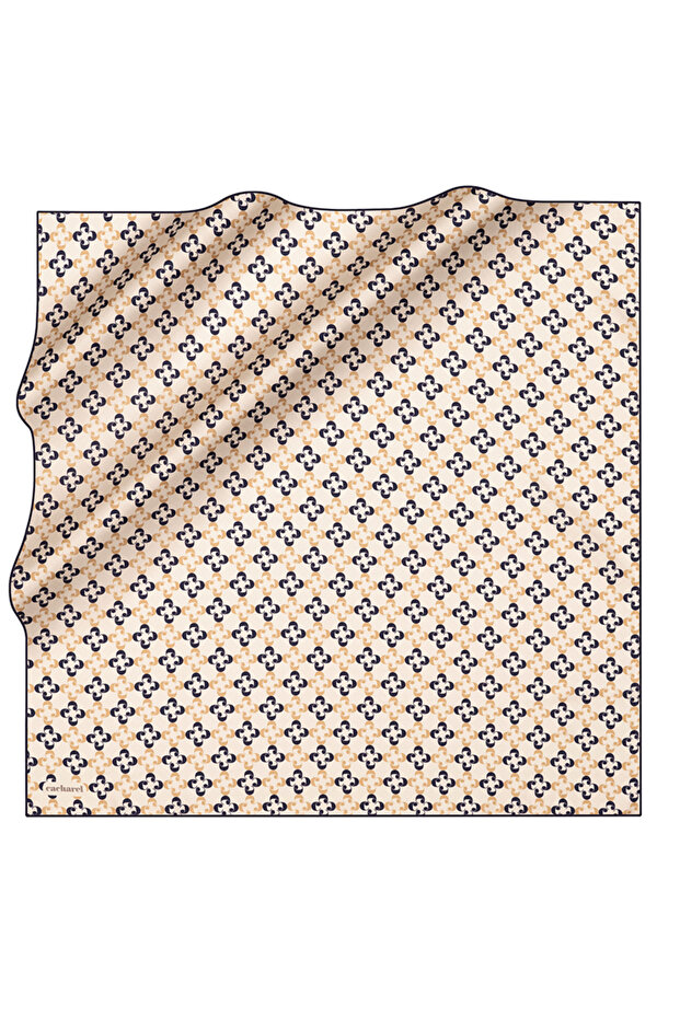 وشاح كوبين 90X90 من الحرير المضلع