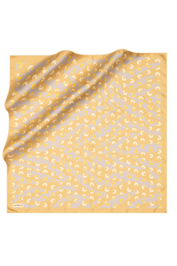 وشاح حريري رمادي مقاس 90×90