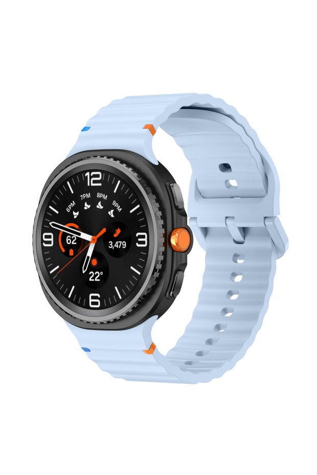 Galaxy watch 8 40mm Light blue Sports Ocean Silicone Band for Watch8 40mm 44mm Strap Smartwatch B