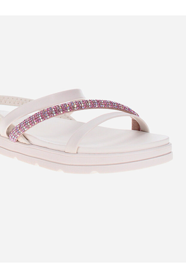 صندل مسطح مزين بمقدمة مفتوحة - 5