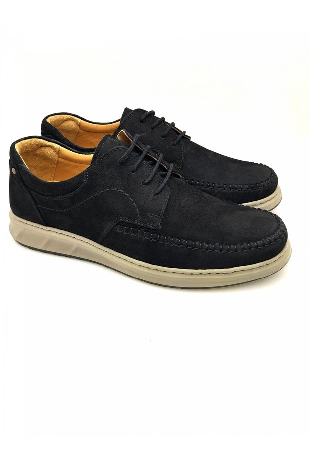 3844 100% Leather Orthopedic Comfortable Lace-Up Men's Shoes