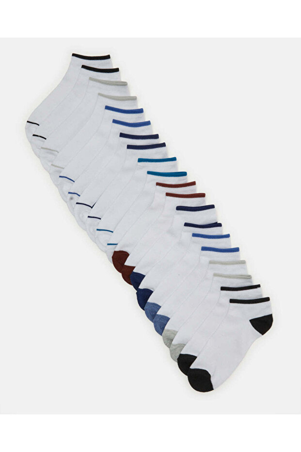 جوارب رجالية بيضاء متنوعة، عبوة اقتصادية من 10 أزواج - 1