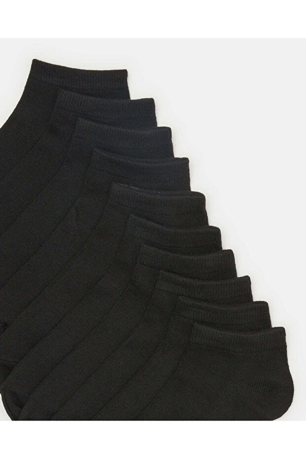 عبوة جوارب رجالية سوداء سادة (مجموعة متنوعة) - 3