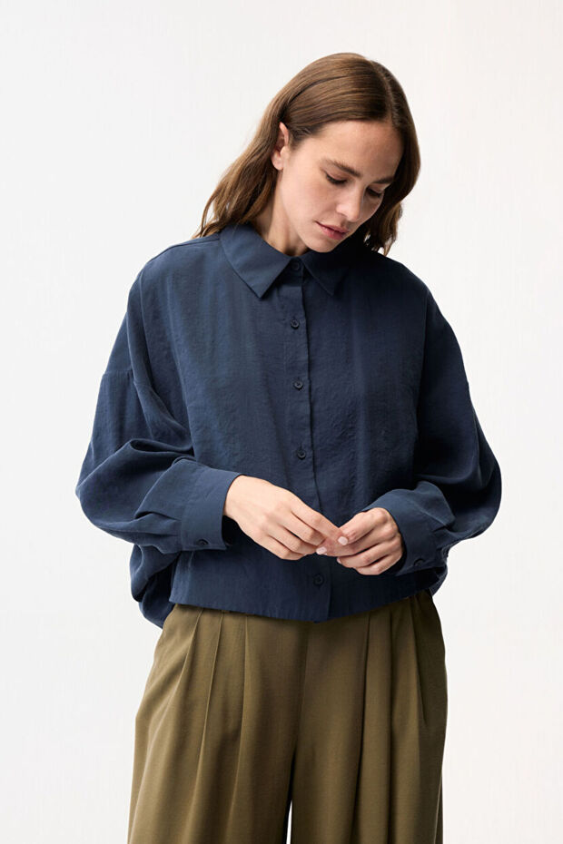 Geniş Kesim Gömlek - 4