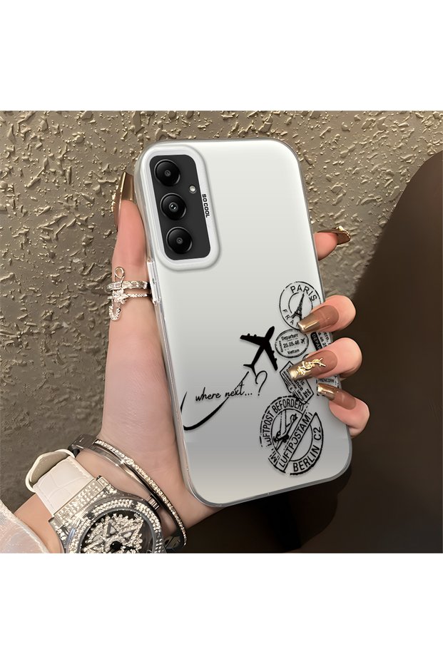 Samsung Galaxy A05S Compatible Luxury Airplane Stripes Patterned High Quality Phone Case