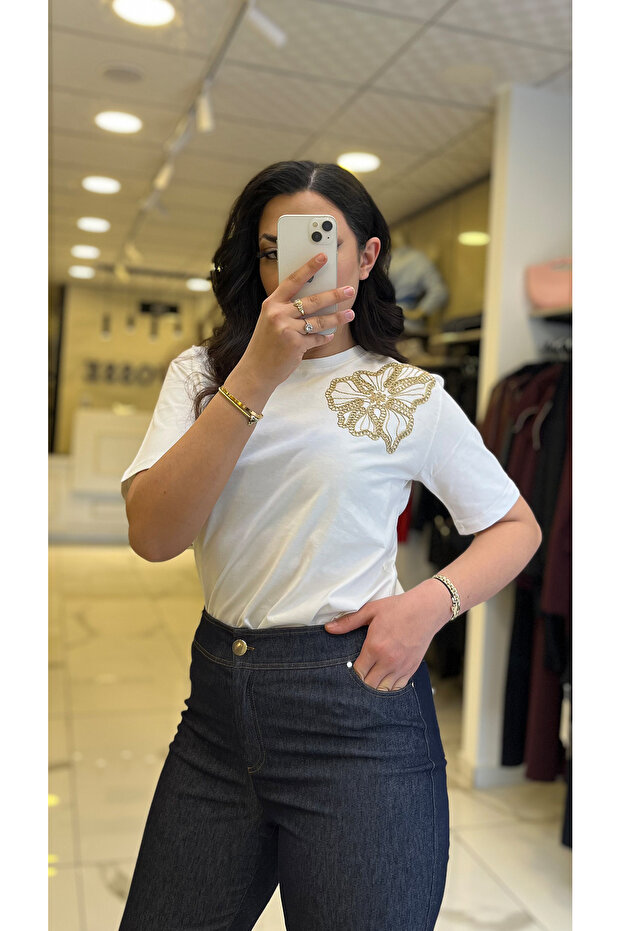 Moda İlgi İndigo İspanyol Pantolon - 4