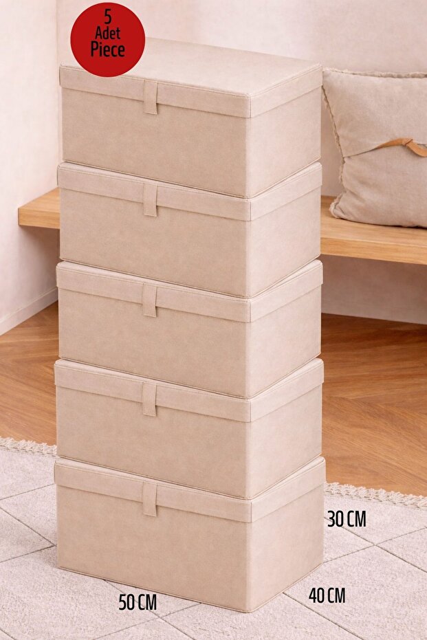 5 Multi-Purpose Under-Bed Maxi Size Clothing Storage Boxes