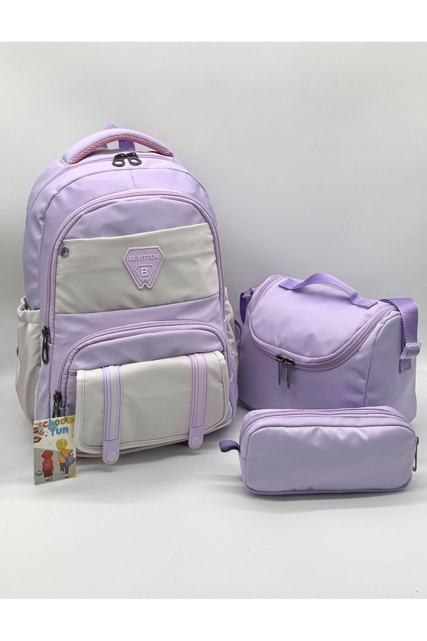 Classic Plain Satin Fabric Elementary School Backpack Elementary School Simple Backpack Primary School Backpack - 1