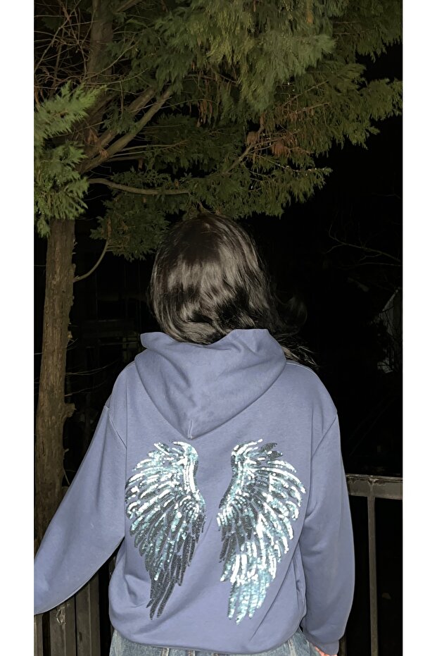 Premium pullu kanat sweatshirt - 2