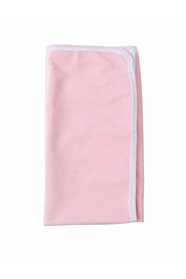 Double Minky blanket, simple pink pattern - 2