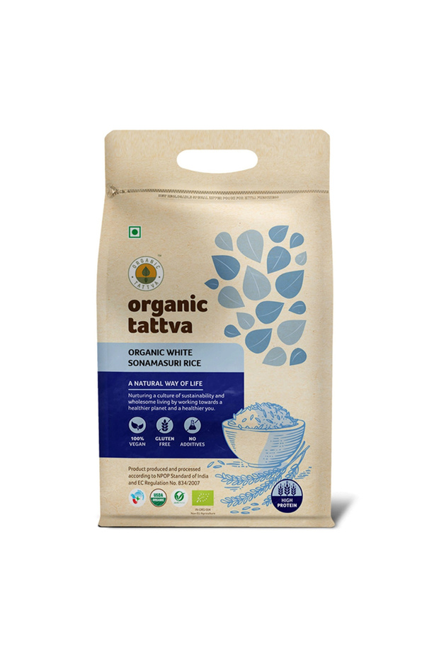 Organic Sona Masuri Premium White Rice (5kg)