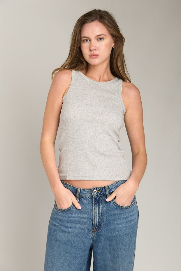 Emily Camisole Athlete Top Wear Pajama Top - Gray Melange