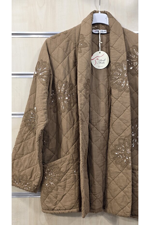 Kadın Ceket Pul İşlemeli - 3