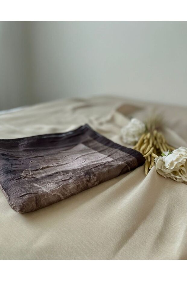 Bambu kraş desenli soft şal - 6