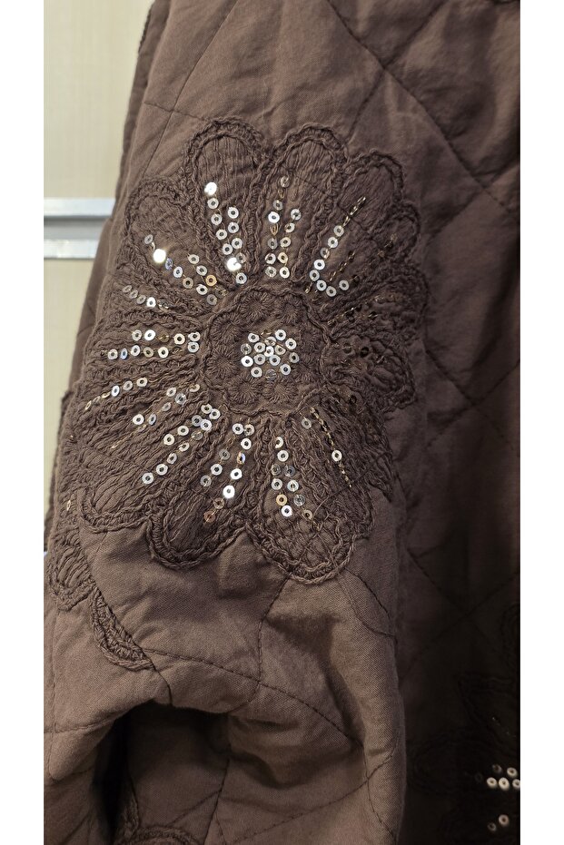 Kadın Ceket Pul İşlemeli - 3