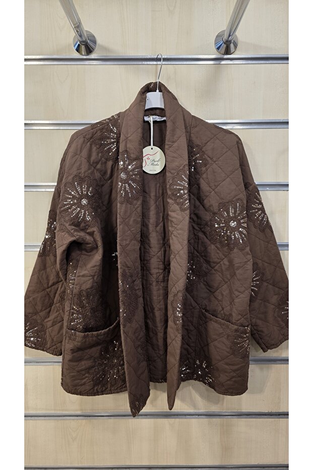 Kadın Ceket Pul İşlemeli - 1