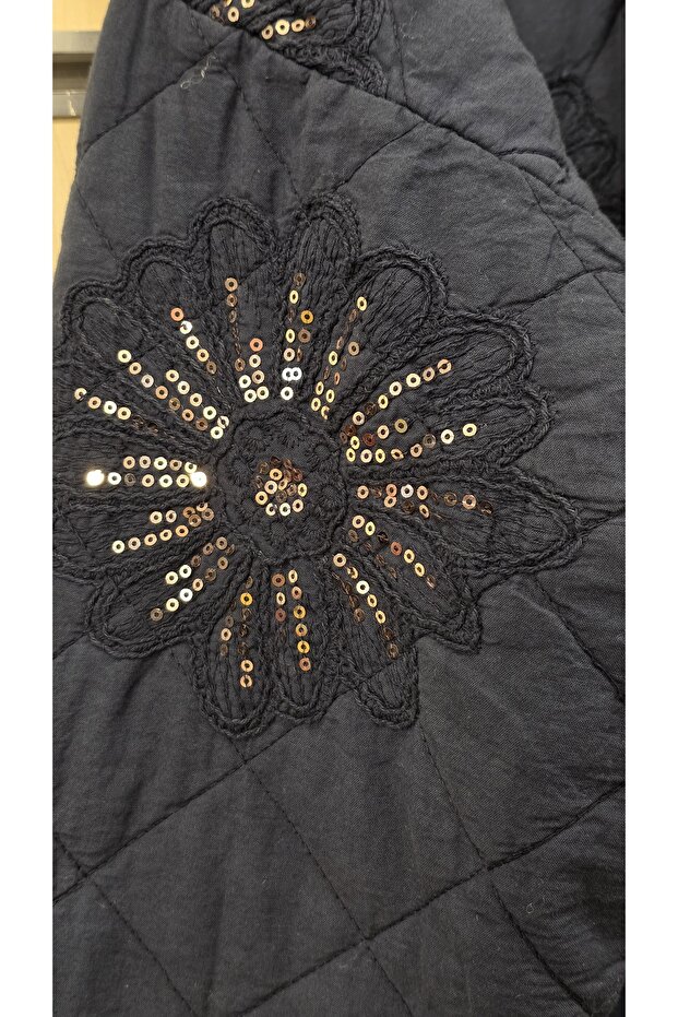 Kadın Ceket Pul İşlemeli - 3