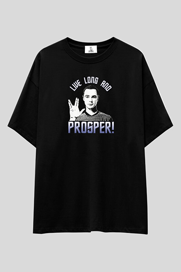 The Big Bang Theory "Live Long and Prosper" Oversize T-Shirt | Unisex 100% Cotton Custom Design Tee