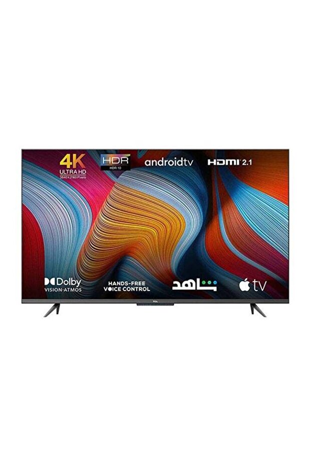 تلفزيون LED يعمل بنظام أندرويد بدقة 4K HDR مقاس 55 بوصة، موديل 55P727، فضي اللون