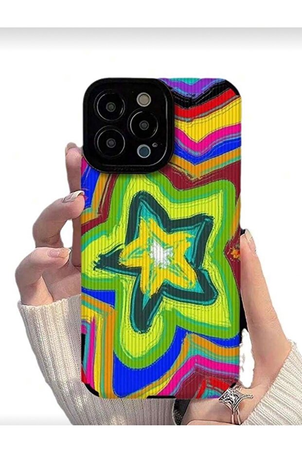 غطاء بنمط النجوم الأسود لـ IPHONE 14 PRO MAX - 3