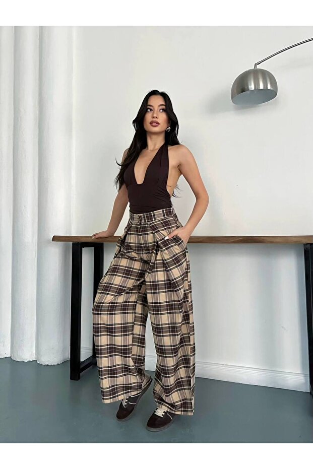 بنطلون منقوش منقوش - 1