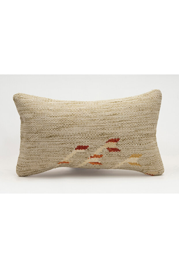 Vintage Throw Pillow Cover Made from Handmade Rug, Wool, 30X50 cm