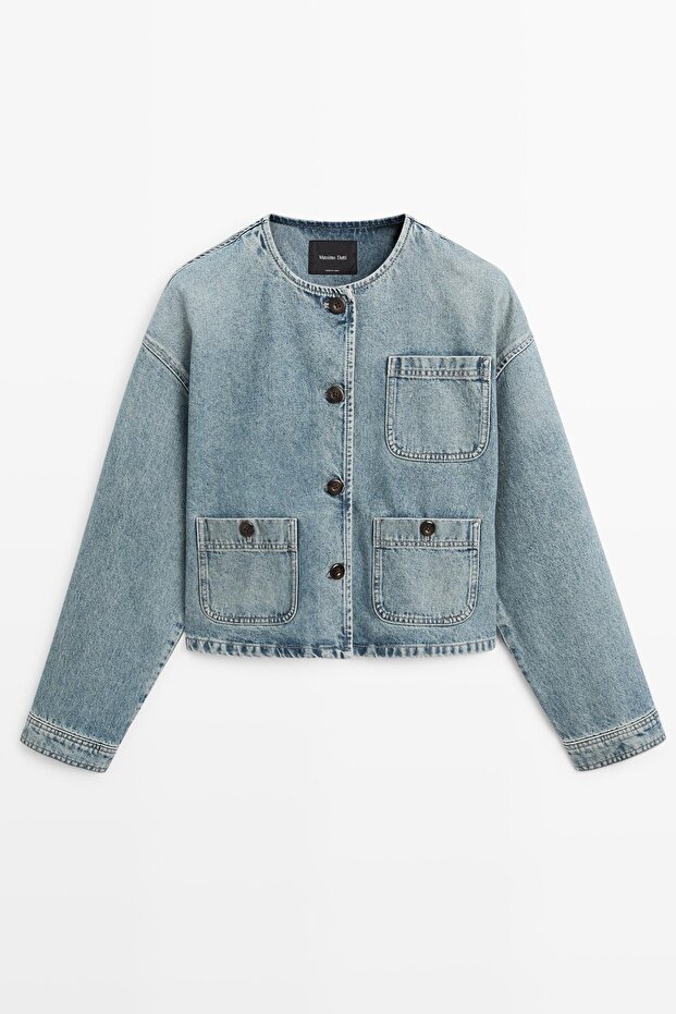 Short denim jacket - 5