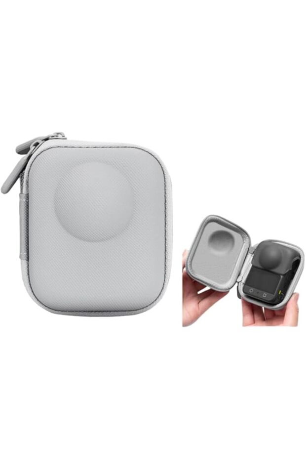 Mini Bag Case for DJI OSMO 360 Camera, Waterproof PU Storage Box with Half-Open Design, Quick-Access