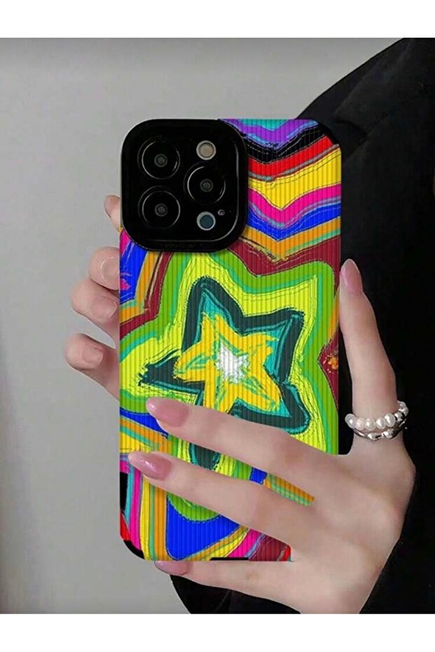 غطاء بنمط النجوم الأسود لـ IPHONE 14 PRO MAX - 4