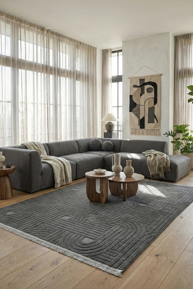 Zeta Carpet Maze Soft Textured Modern Carpet