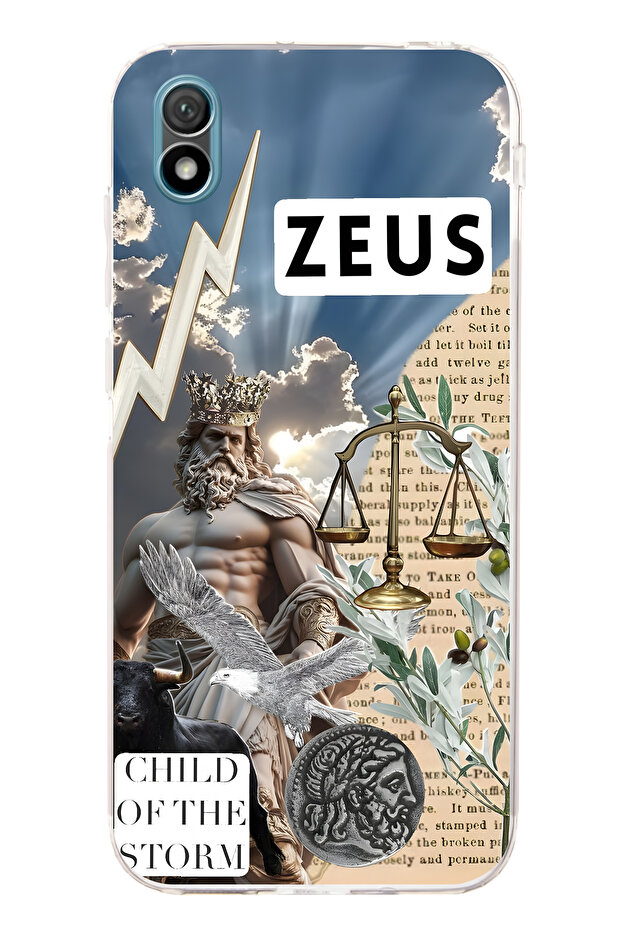 حافظة هاتف شفافة بنمط زيوس متوافقة مع هاتف هواوي Y5 2019 - 1