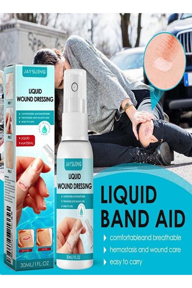 Skin Liquid Bandage Spray, Quick-Dry Spray Plasters for Wounds, Suitable for Minor Cuts, Sc