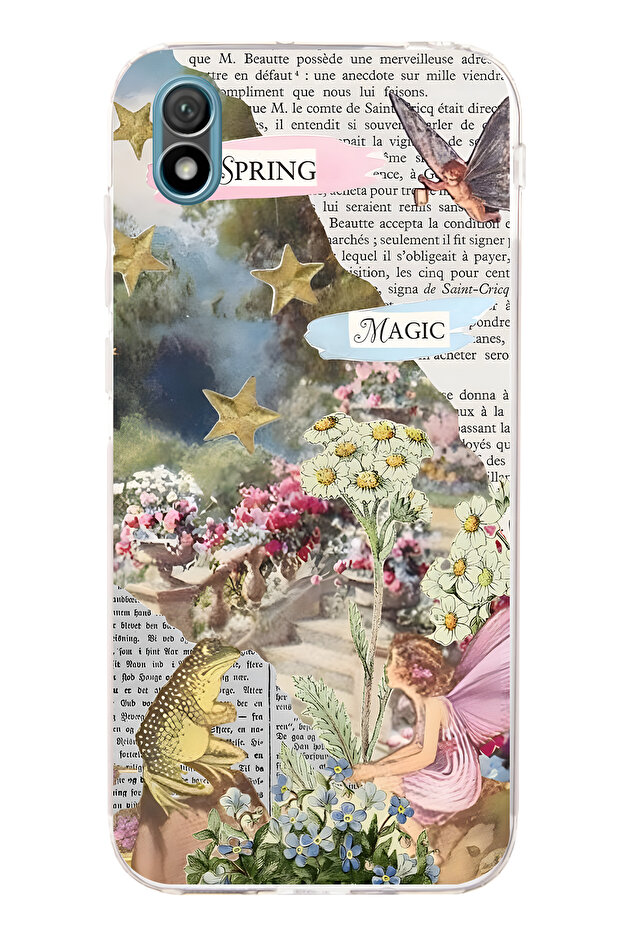 Huawei Y5 2019 Compatible Spring Magic Patterned Transparent Phone Case - 1