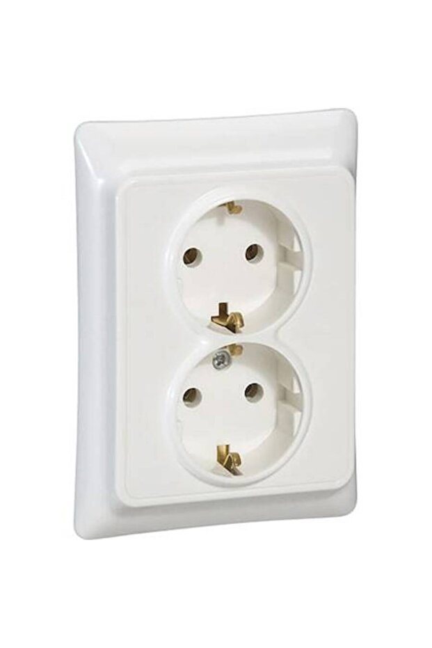 Double Socket CP Kaptika, White - 1