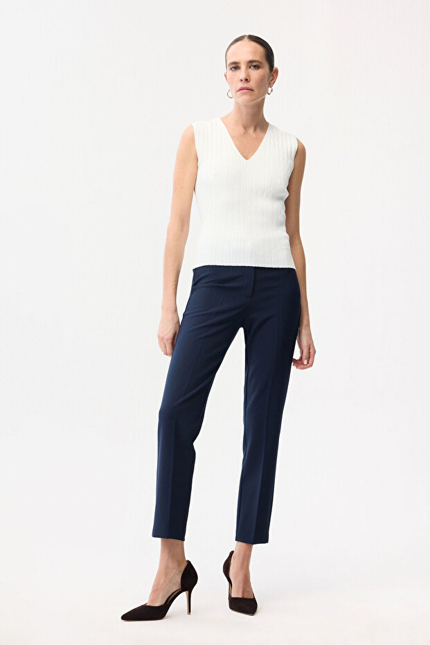 V Yaka Triko Bluz - 2