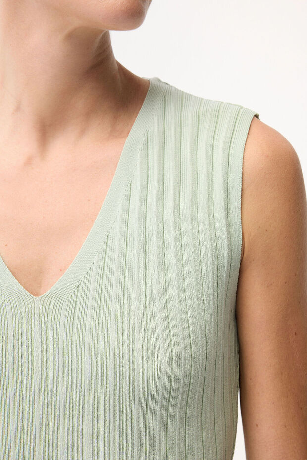 V Yaka Triko Bluz - 2