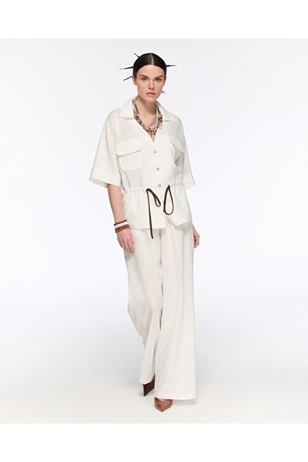 Linen Palazzo Trousers