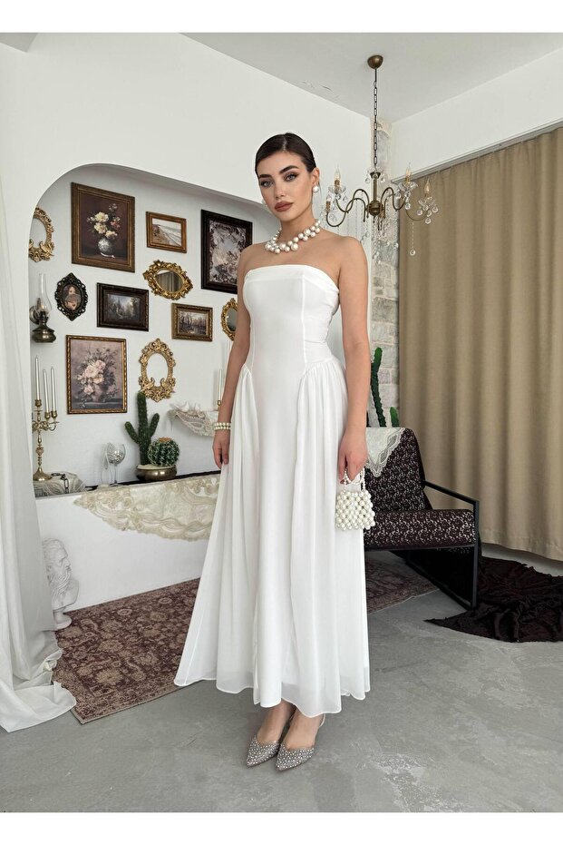 Reny Straplez Elbise - 8