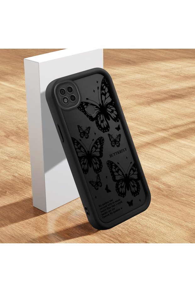 Poco C31 Compatible Case Slim Soft Silicone Phone Cover Butterfly Pattern