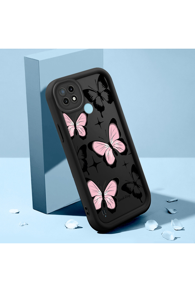 Realme C21 Compatible Case Slim Soft Silicone Phone Cover Colorful Butterfly