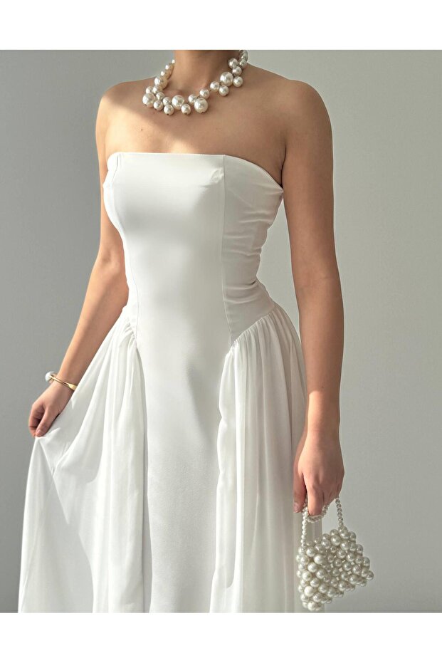 Reny Straplez Elbise - 5