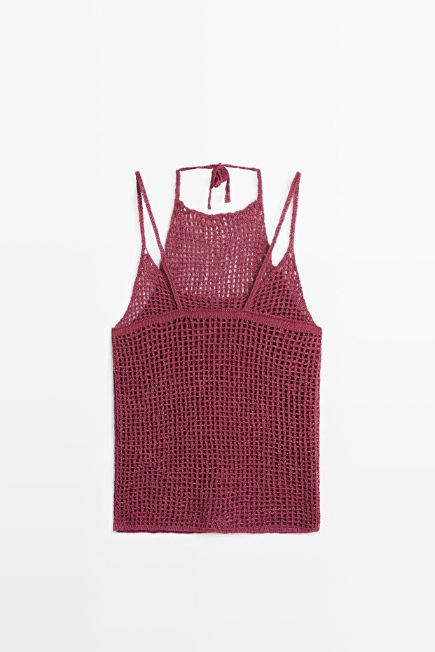 Kroşe örgü büstiyer - 8